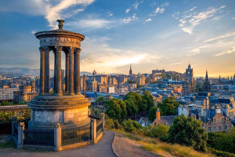Views from Calton Hill over Edinburgh