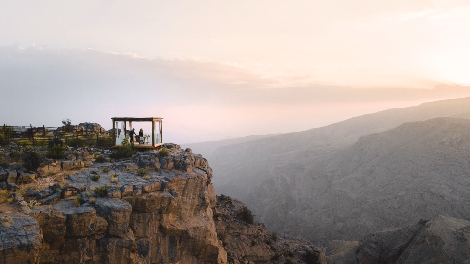 Cliff top dining experience at Alila Jabal Akhdar