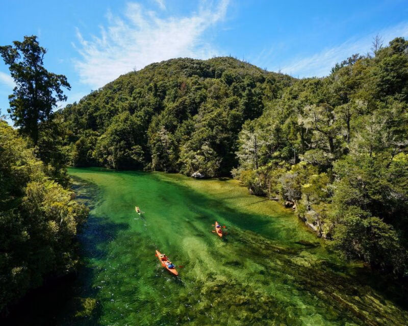 Kayaking near the Abel Tasman Coast Track, New Zealand