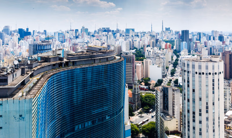 A view of Sao Paulo's skyline in Brazil.