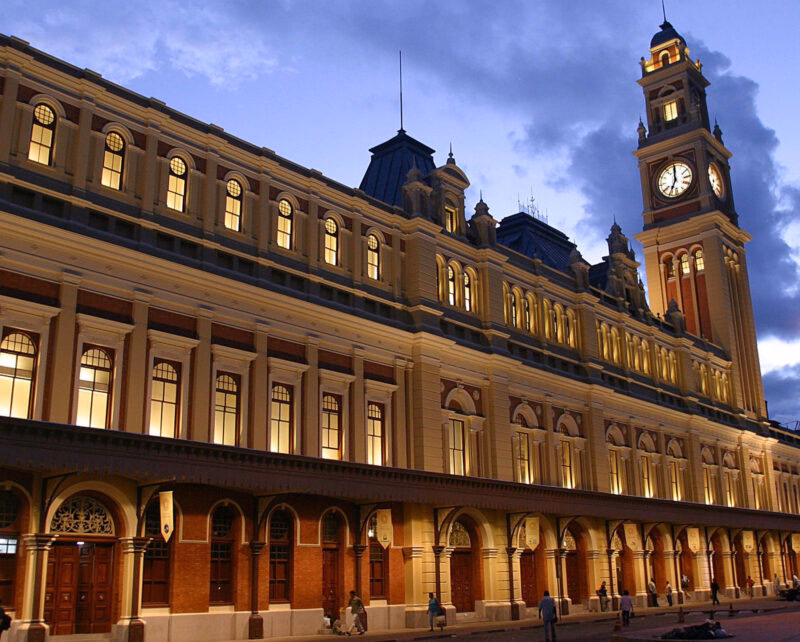 Sao Paulo building at dusk.
