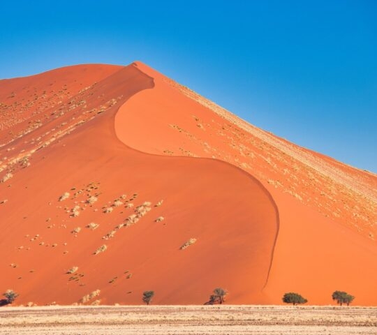 Orange sand dunes in Sossusvlei, Namibia