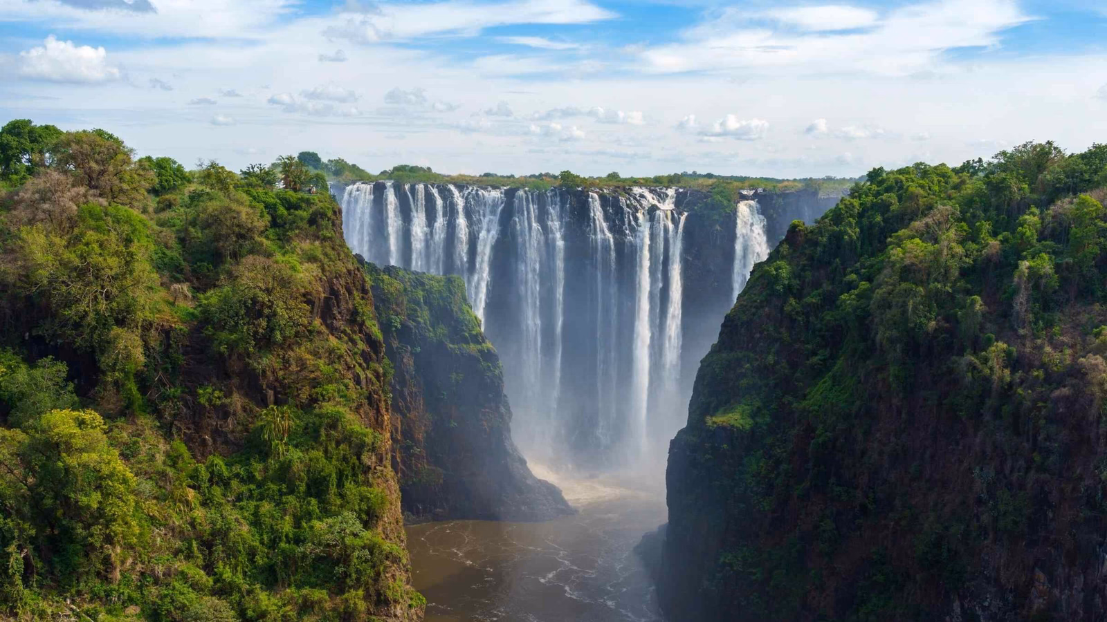 Victoria Falls on the Zambezi River in South Africa.