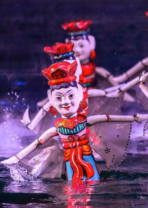 Traditional Vietnamese water puppet theatre show in Hanoi