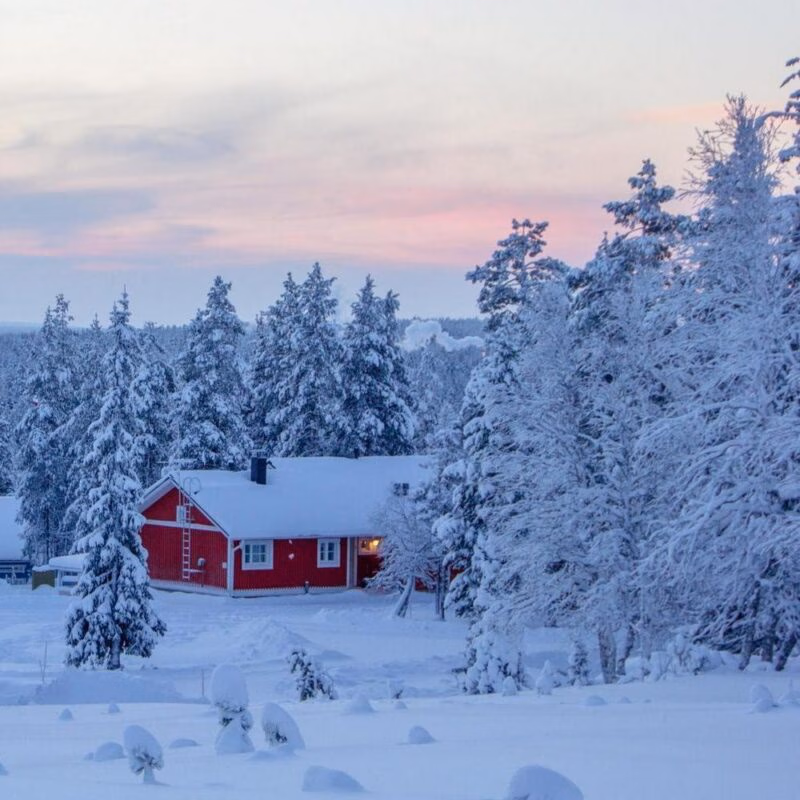 A traditional house in Finnish Lapland