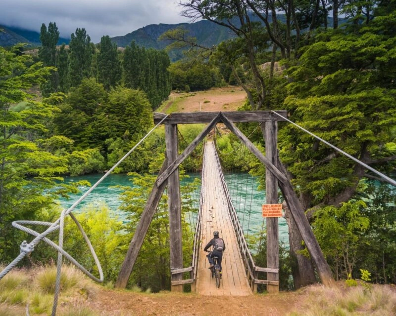 Biking at Futaleufu Patagonia Chile