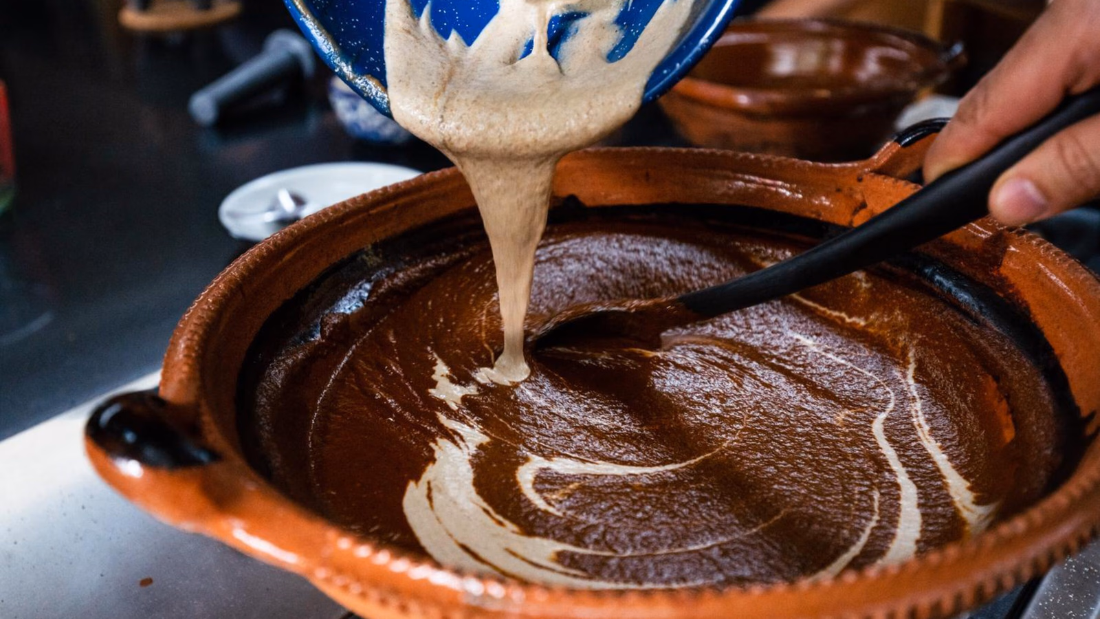 Mole poblano hot sauce in Puebla, Mexico