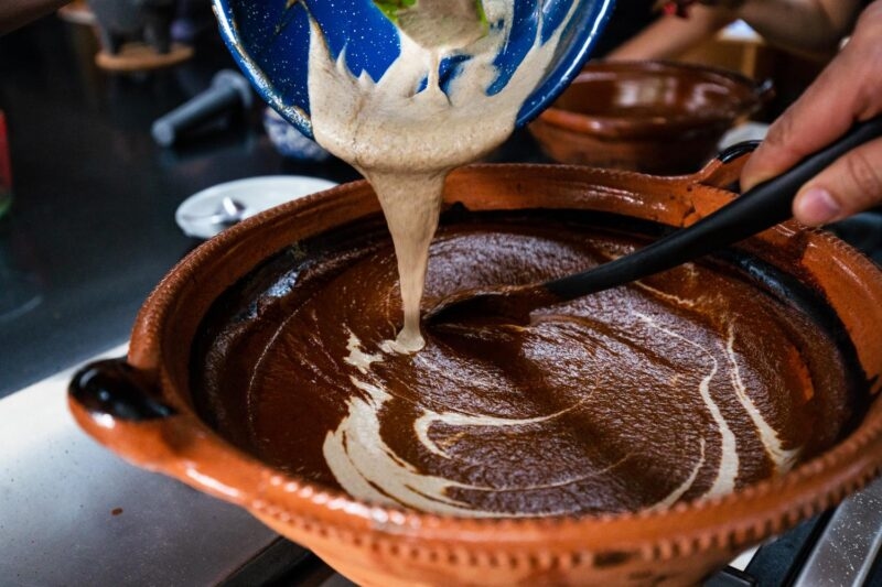 Mole poblano hot sauce in Puebla, Mexico