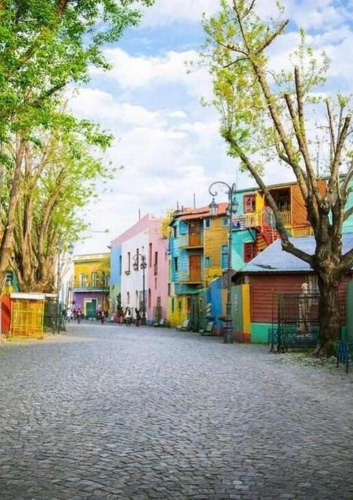 Caminito street in Buenos Aires, the Eiffel Tower in Paris and a gondola ride through the waterways in Venice.