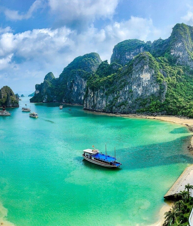 A beautiful day in Halong Bay Vietnam