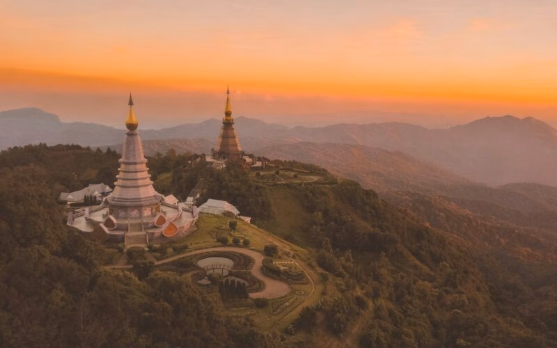 Chiang Mai during beautiful sunset northern Thailand