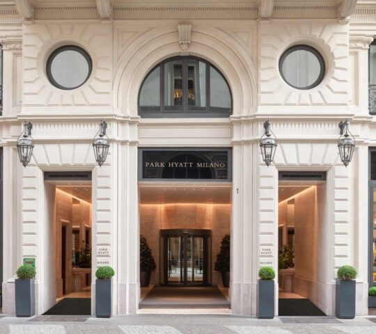 Exterior of Park Hyatt Milan.