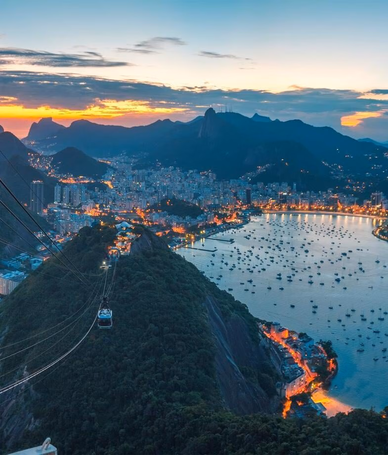 Jaguars patrolling the riverbank in Pantanal and the nightly views of Rio de Janeiro with that city energy.