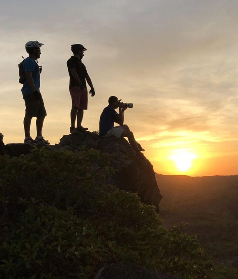 The poolside cabanas at Silvestre on the Nicoya Peninsula and a beautiful hike along Río Celeste in Tenorio Volcano National Park.