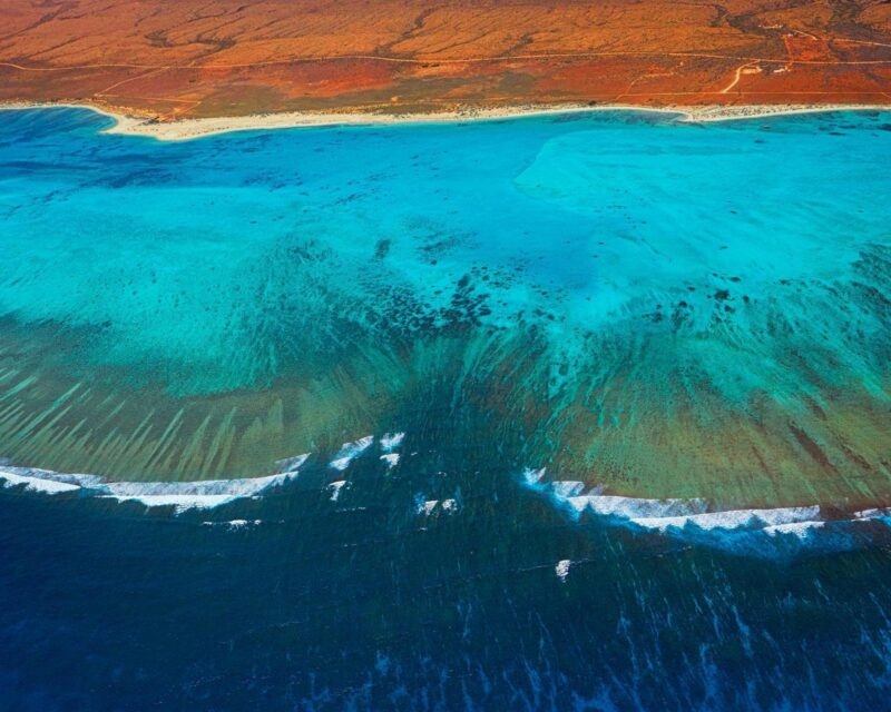 Aerial view of the Ningaloo Reef in Western Australia
