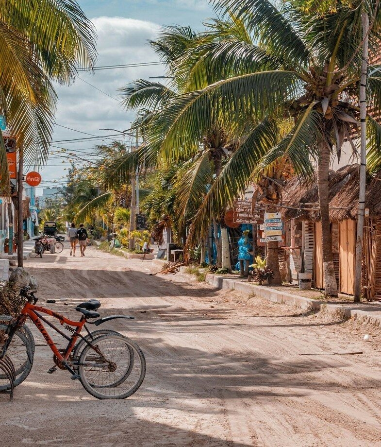 the streets of Isla Holbox Quintana Roo Mexico
