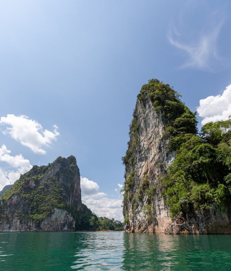 The incredible landscape of Khao Sok National Park, a boat ride down the winding Mekong Delta.
