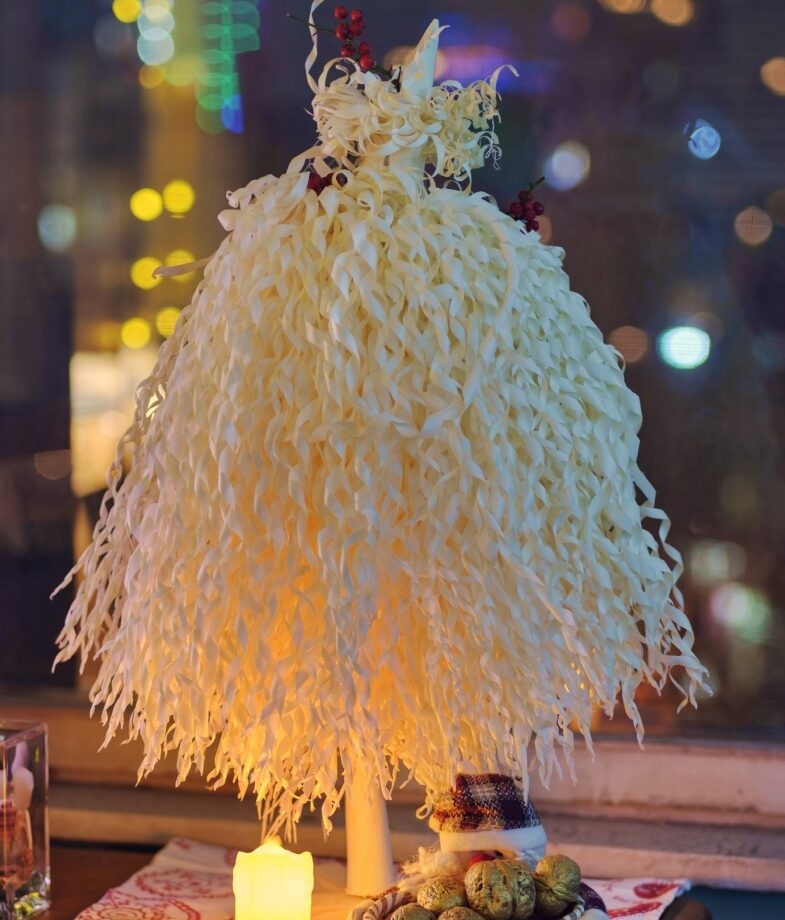Traditional Chichilaki trees in Georgia, the northern lights above the Svalbard archipelago.