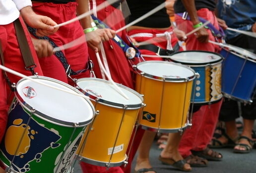A jaguar spotted in the Pantanal, Samba drummers in Rio de Janeiro and a beach in Búzios