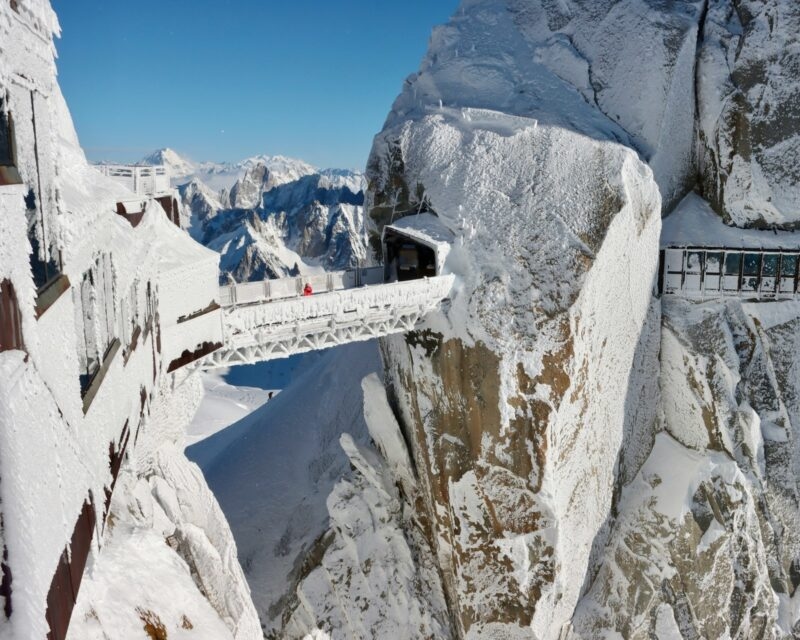 snowy Aiguille du Midi