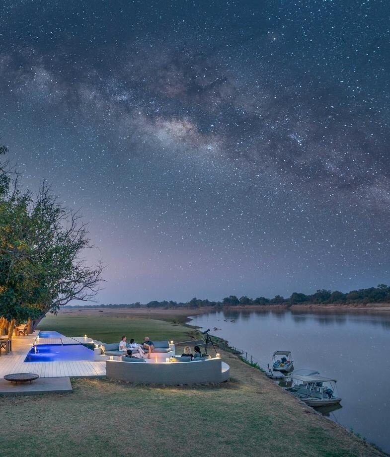Stargazing on the banks of the Luangwa River at Chinzombo Lodge in Zambia, or soaring over Namibia’s desert in a hot air balloon – slow down and take in Africa’s wonders from every angle.