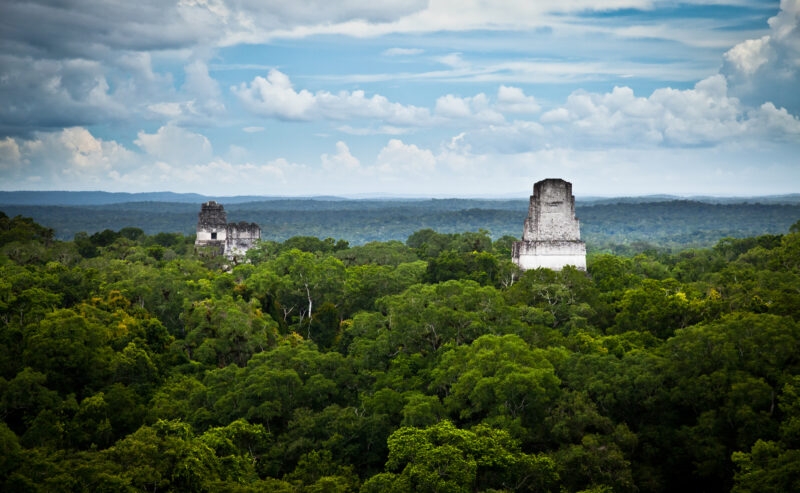 hiking through the jungle in Guatemala