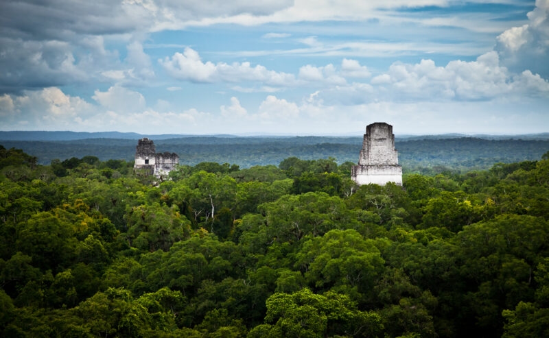 hiking through the jungle in Guatemala