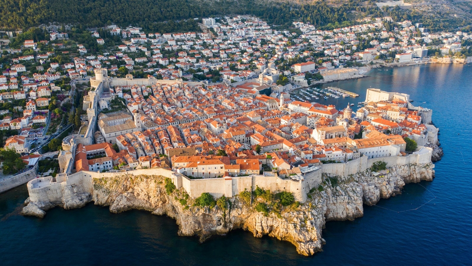 Aerial view of Dubrovnik Croatia