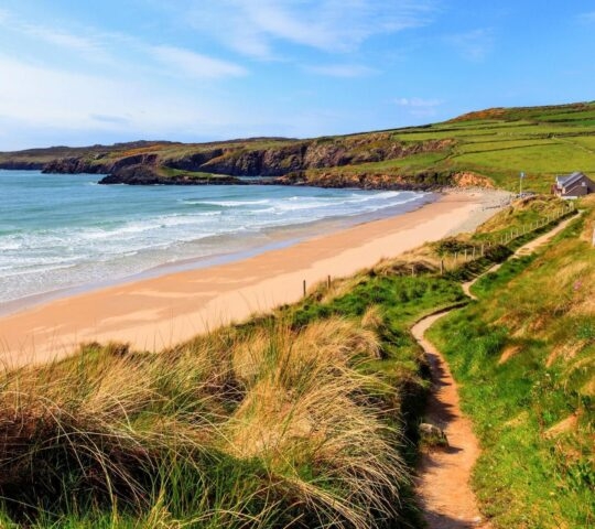 Whitesands Bay beach on the Pembrokeshire Coast Path