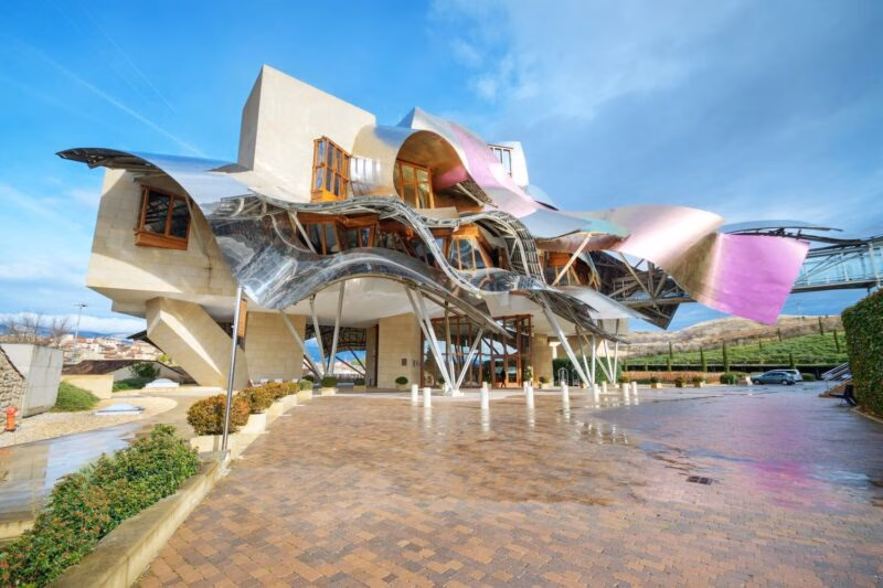 Winery of Marques de Riscal on January 10, 2014 in Elciego, Basque Country, Spain