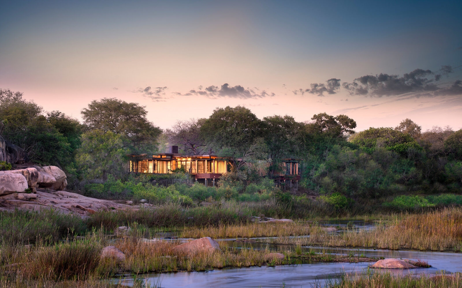 Enjoy panoramic views of the river from Tengile River Lodge