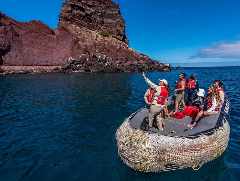 Panga rides on the Galapagos Islands