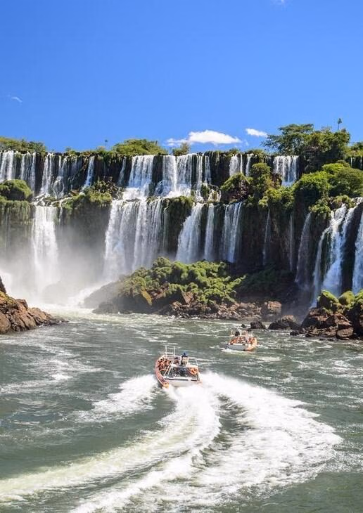 A boat trip into the mist at Brazil’s Iguazú Falls, peaceful vineyards beneath Argentina’s snow-capped Aconcagua and a romantic picnic beside Chile’s otherworldly Atacama lagoons.