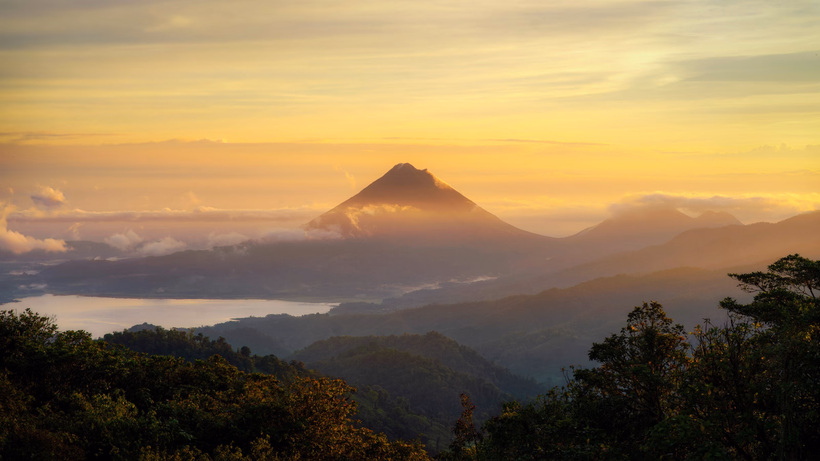 Volcano Arenal in Central Costa Rica seen from Monteverde