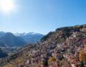 The town of Metsovo with mountains in the background, Greece