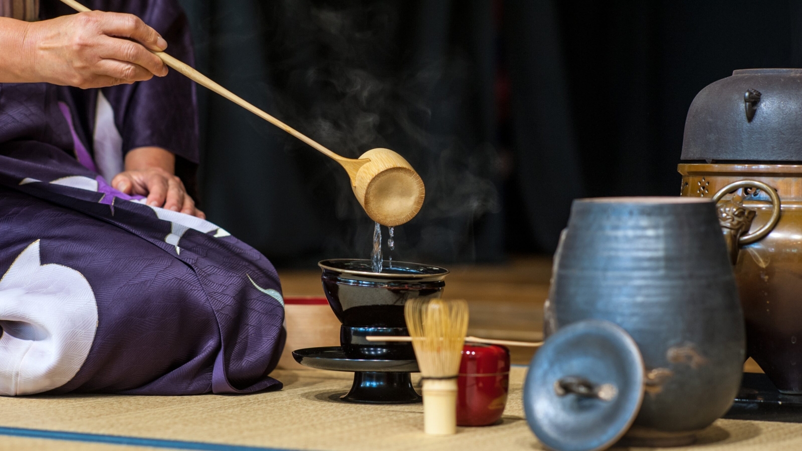 A tea ceremony in Japan.