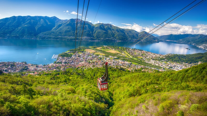 View from Cardada Switzerland cable car