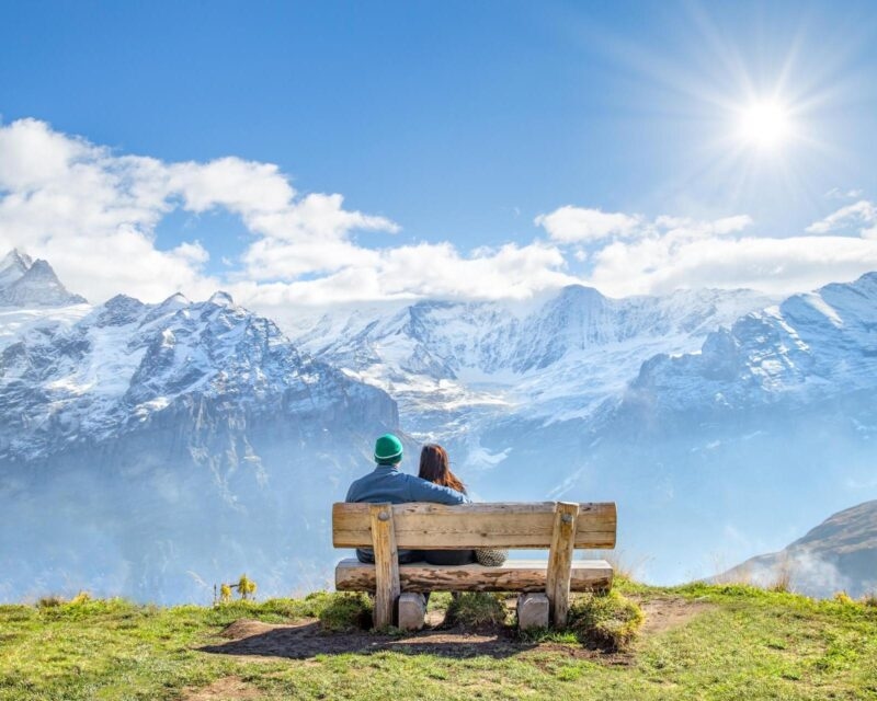 Enstpannen im Urlaub in den Schweizer Alpen, Kanton Bern, Zermatt