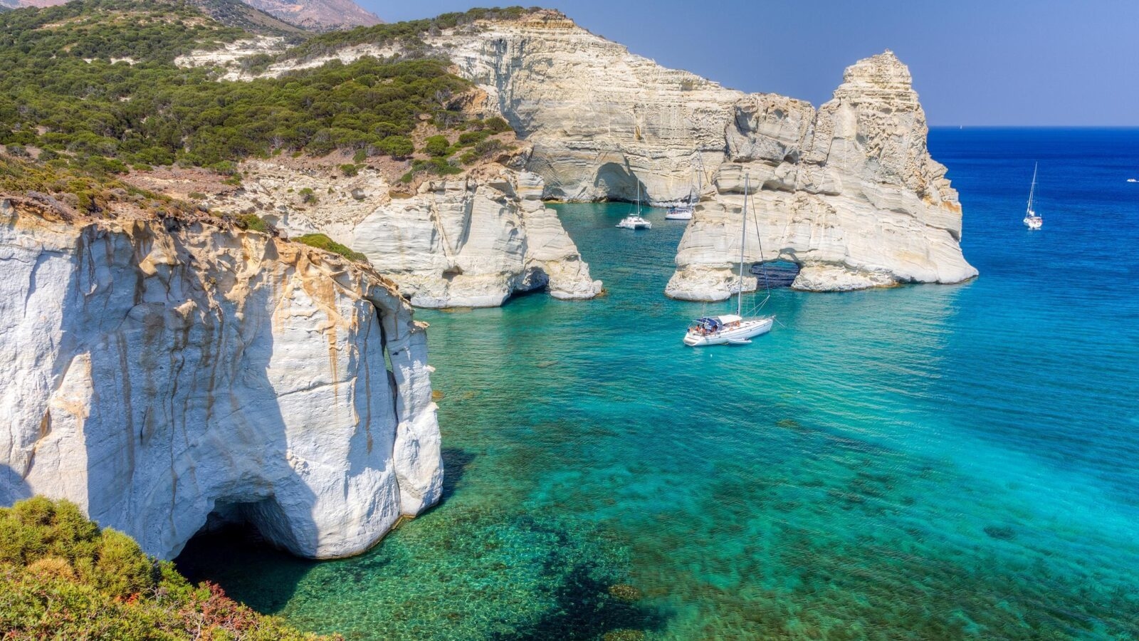 A stunniang view of Kleftiko Milos Island Cyclades Greece