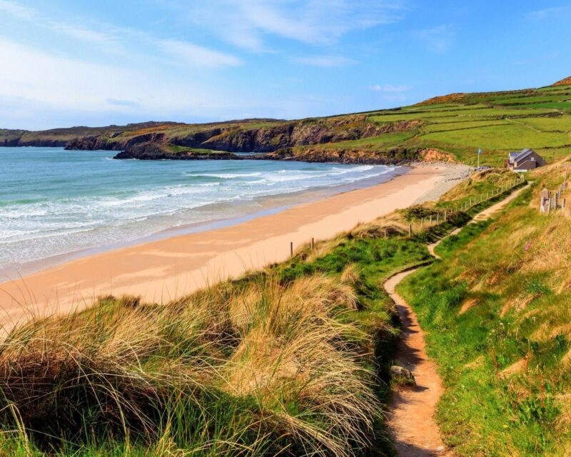 Whitesands Bay beach West Wales UK Pembrokeshire Coast National Park