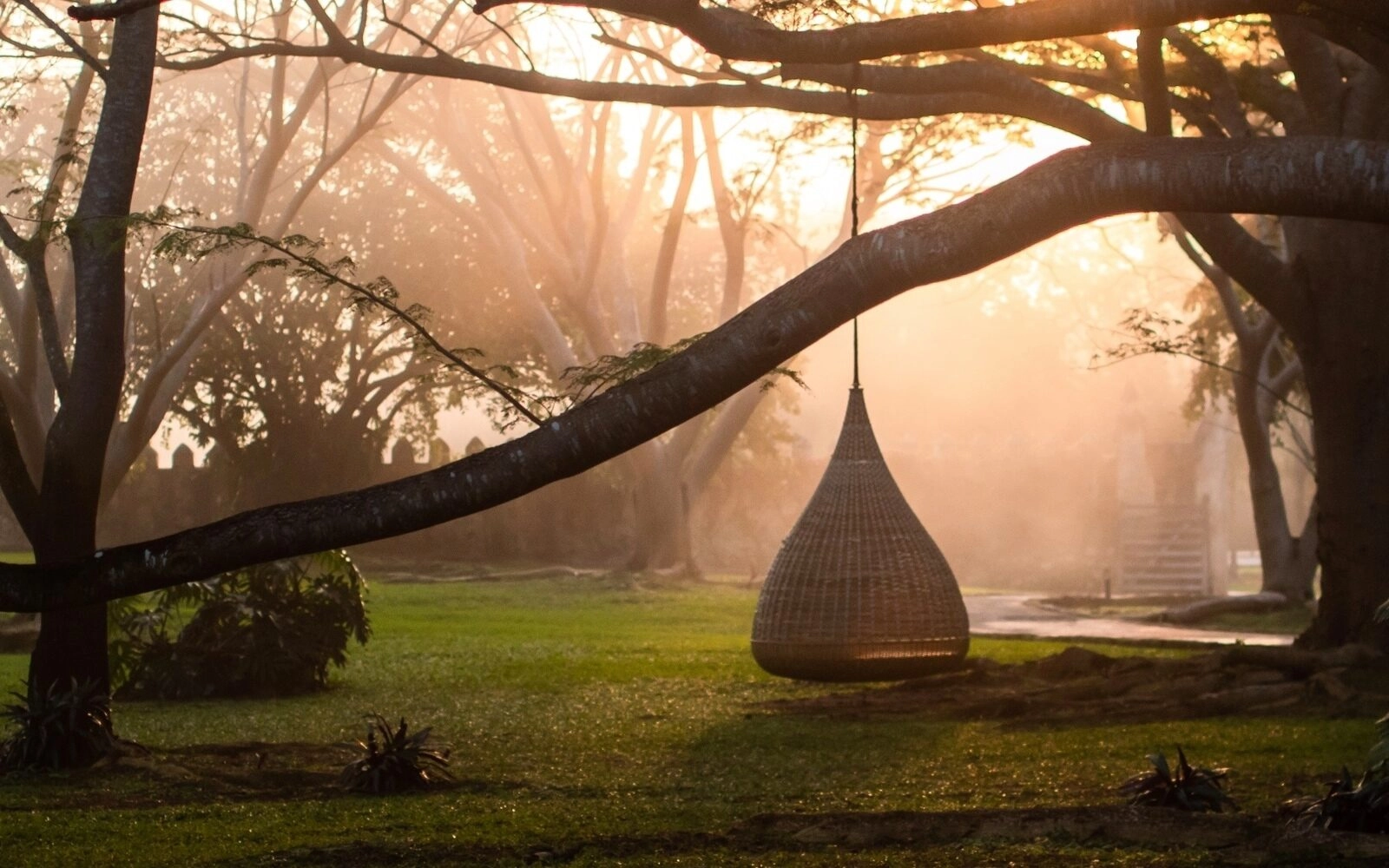 Hammocks and soft light marking the end of the day at Chablé Resort.