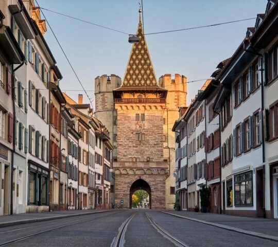 The well-preserved Spalentor in Basel, Switzerland.
