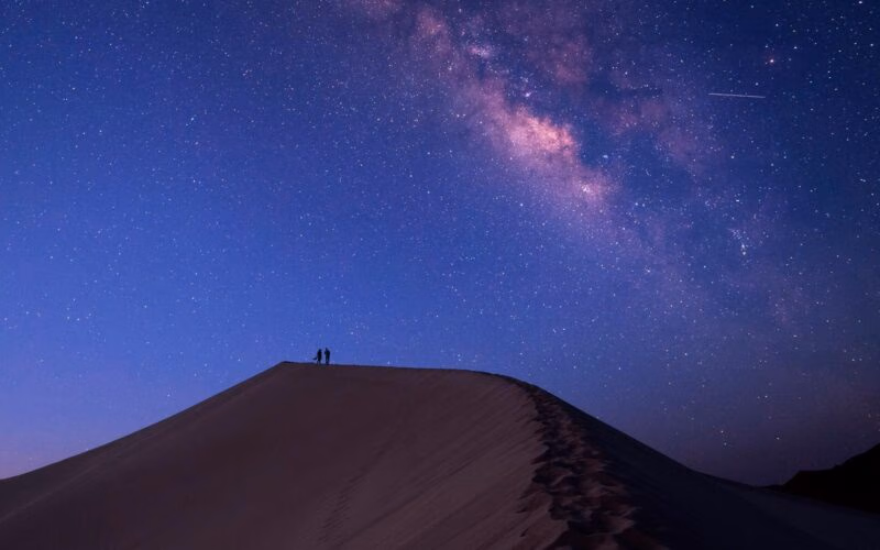 Milky Way over the desert of sahara, morocco
