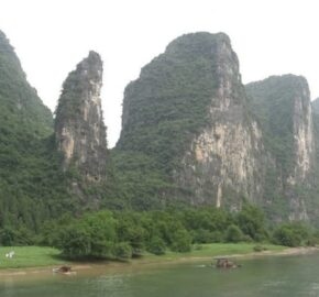Li River's stunning karst mountains when Yvonne Green was sailing across them