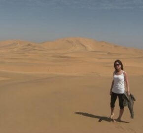 Yvonne Green in Namibia desert