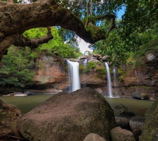 Heow Suwat Waterfall in Khao Yai National Park, Thailand