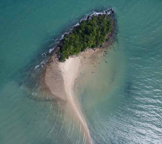 Aerial view of Koh Rok Nok in Thailand