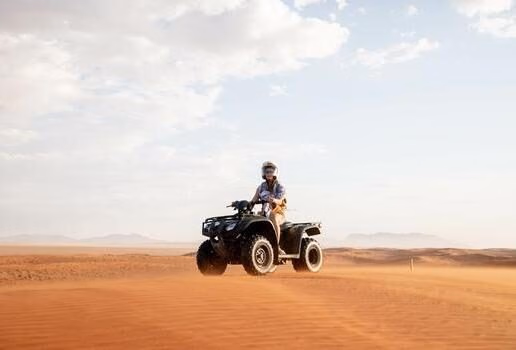Explore Africa's deserts by floating in a hot air balloon, tracking rare wildlife or driving a quadbike
