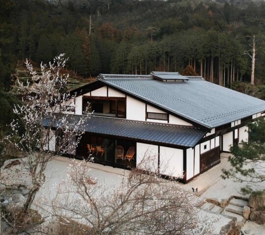 The exterior of Zenagi, a renovated Japanese farmhouse