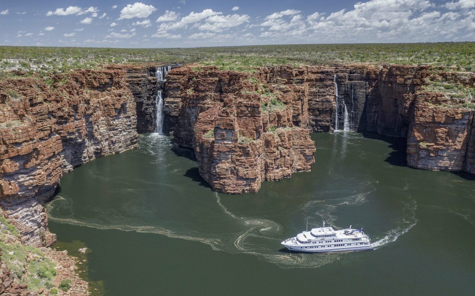 Journey to the King George Falls in the Kimberley on a True North cruise.